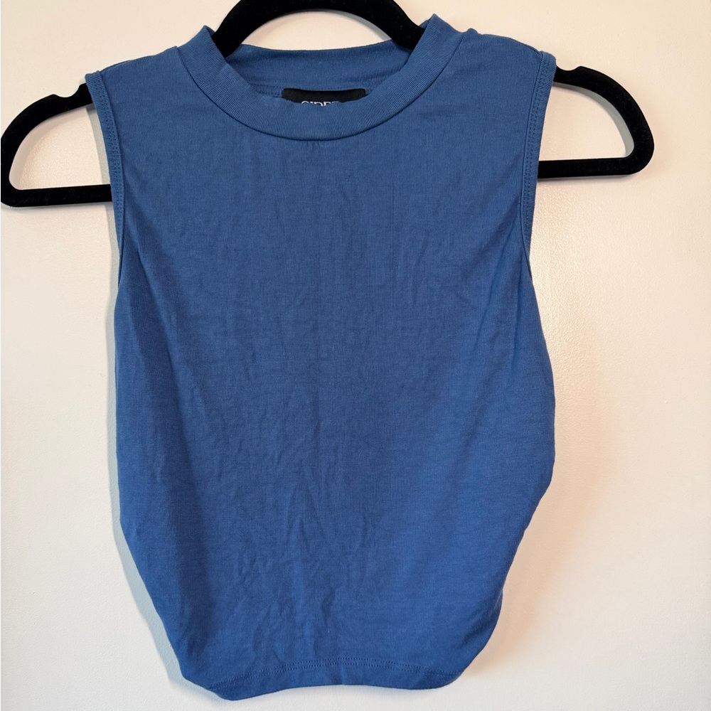 Cider Blue Ruched tank top